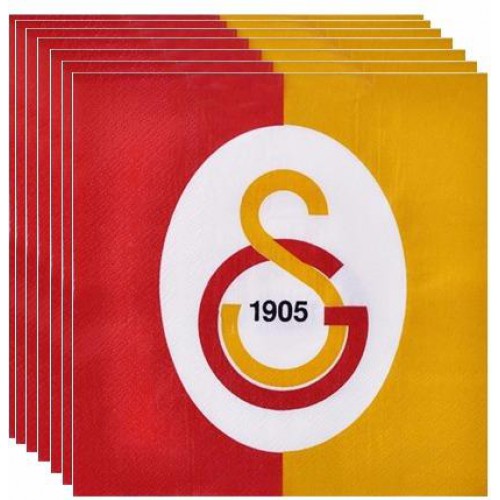 Galatasaray 16lı Peçete Doğum Günü Parti Peçetesi 33x33 Ucuz Sarı Kırmızı