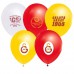 Galatasaray 8 Kişilik 6 Parça Doğum Günü Seti malzemeleri süsleri