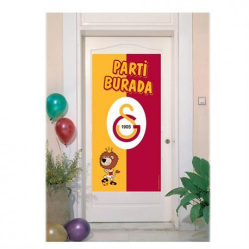 Galatasaray Doğum Günü Partisi Kapı Afişi Gs Kapı Banner 56x112cm - Parti Dolabı