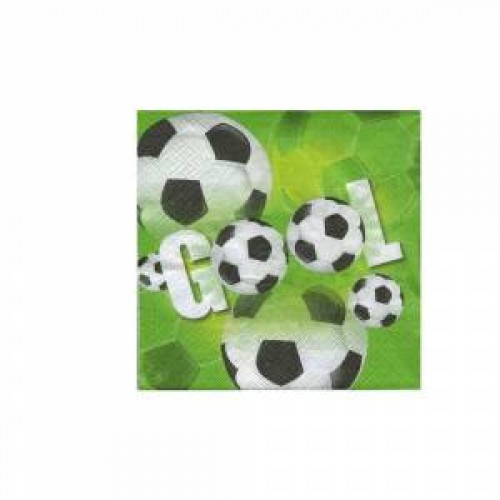 Gool 20li Peçete Yeşil Saha Futbol Top Doğum Günü Parti 33x33cm - Parti Dolabı