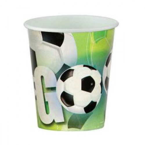 Gool 8li Bardak Yeşil Saha Futbol Top Doğum Günü Parti Ucuz 200ml - Parti Dolabı