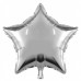 Gri (gümüş) Yıldız Folyo Balon 45cm Doğum Günü Parti Helyumla Uçan
