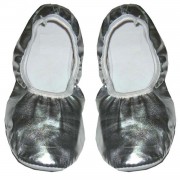 Gümüş Gri Pisi Pisi Bale Ayakkabısı, Balerin Gösteri Babeti