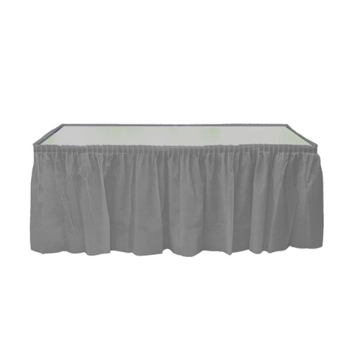 Gümüş Gri Table Skirt Masa Eteği 74 x 4.26 cm Doğum Günü Parti Ucuz