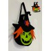 Halloween Cadılar Bayramı Bal Kabağı Şapkalı Cadı Konseptli Şeker Toplama Çantası 35cm