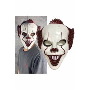 Halloween Cadılar Bayramı Yetişkin Pennywise Maske Korkunç Palyaço Parti Maskesi 30x22 Cm