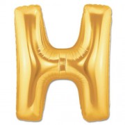 Harf Folyo Balon H Harfi Büyük Boy Balon Altın Sarısı /Dore 100CM