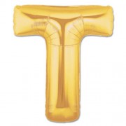 Harf Folyo Balon T Harfi Büyük Boy Balon Altın Sarısı /Dore 100CM