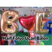 Altın Sarısı Baş Harf Balon Set Evlilik Teklifi