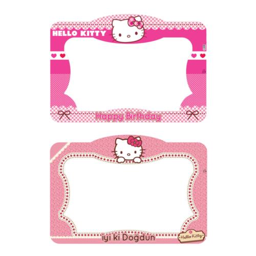 1 Adet Hello Kitty Doğum Günü Parti Fotoğraf Çerçevesi Ölçüleri 100x70 - Parti Dolabı