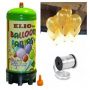 Helyum Gazı Tüp + 20 Ad Altın Sarısı Balon Metalik Uçan Balon+İpi