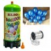 Helyum Gazı Tüp + 20 Ad Koyu Mavi Balon Metalik Uçan Balon+İpi