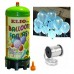 Helyum Gazı Tüp + 20 Adet Açık Mavi Metalik Uçan Balon + İpi