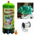 Helyum Gazı Tüp+20 Adet Metalik Koyu Yeşil Uçan Balon+İpi