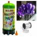 Helyum Gazı Tüp + 20 Adet Mor Balon Metalik Uçan Balon + İpi