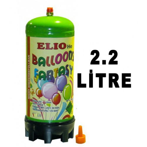 Helyum Gazı, Uçan Balon Tüp Şişirme Ağızlı Metal Pompa 2.2 Lt.