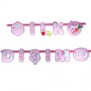 İlk Dişim Pembe Yatay Yazı Kız Diş Buğdayı Dirgit Partisi