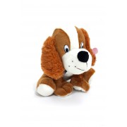 Kahverengi Beyaz Sevimli Peluş Köpek, Küçük Hediyelik Yumuşak