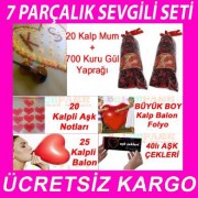 Kalp Balonlu Süsleme Paketi Sevgiliye Süpriz, Doğum günü hediye