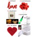 Kalp Mum, Love Ve Kalp Balon, Gül Yaprağı, Tealight Mum Süsleme, Sevgililer Günü, Evlilik Teklifi - Parti Dolabı