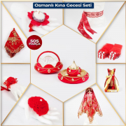 Kırmızı Kına Gecesi Osmanlı Kına Seti Süsleri Paketi 