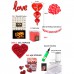 Kırmızı Sevgiliye Romantik Süsleme Aşk Paketi - Parti Dolabı
