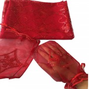 Kırmızı Yüz Örtüsü Allık ve Eldiven Seti Kına Malzemeleri