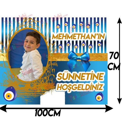 Sünnet Düğünü Kişiye Özel Afiş, Resimli Sünnet Afişi, Branda - Parti Dolabı