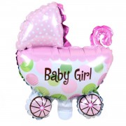 Kız Baby Shower Partisi Pembe Folyo Balon