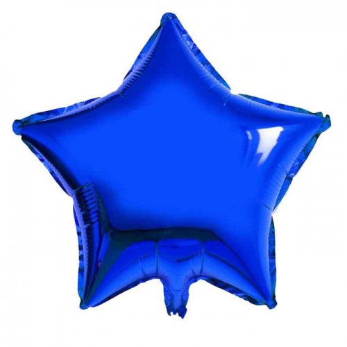  Koyu Mavi Yıldız Folyo Balon 60cm Doğum günü Parti Helyumla Uçan