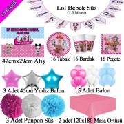 Lol Bebek Doğum Günü Konsepti Parti Malzemeleri Paketi 
