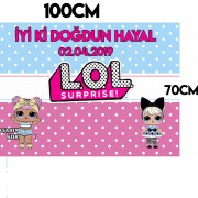 Lol Bebek Temalı Parti Afişi, Doğum Günü Konsepti Afiş