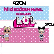 Lol Suprise Bebek Konseptli Parti Afişi, Doğum Günü Süsü