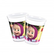 Maşa İle Ayı 8li Bardak 200ml Doğum Günü Parti Masha and Bear