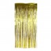 Metalik Gold-Altın Sarısı 2m Kap Perdesi, Parlak Duvar Püskülü 