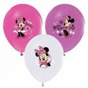 Minnie Mouse 12li Karışık Balon Doğum Günü Parti, Helyumla Uçan