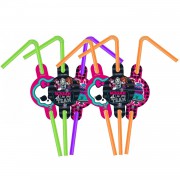 Monster High 6lı Pipet Doğum Günü Parti Pipeti Ucuz Kamış Konsept