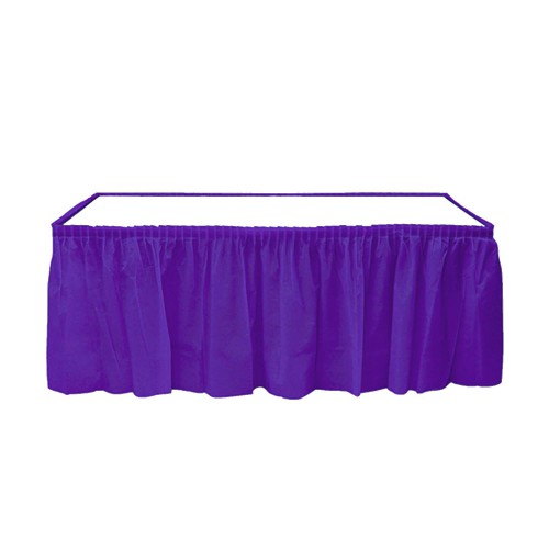 Mor Table Skirt Masa Eteği Masa Yanlarında Fırfır 74 cm x 426 cm - Parti Dolabı
