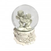 Orta Boy Beyaz Melekli Müzikli Işıklı Kar Küresi, Hediyelik Eşya