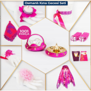 Pembe Lüks Kına Gecesi Süsleri, Şık Kına Malzemeleri Paketi