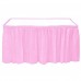 Pembe Skirt Masa Eteği Masa Yanlarında Fırfır 74 cm x 426 cm - Parti Dolabı