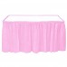 Pembe Skirt Masa Eteği Masa Yanlarında Fırfır 74 cm x 426 cm - Parti Dolabı