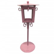 Pembe Sokak Lambası Şeklinde Mumluk, Hediyelik Aksesuar, Dekor