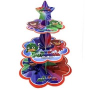 Pija Maskeliler Cupcake Kek Standı, Pj Masks 3 Katlı Karton Stand