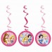 Prensesler 3'lü Yay Set pembe Asma İp Süs Doğum Günü