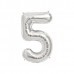 Rakam Folyo Balon 5 Rakamı Büyük Boy Balon Gümüş/Gri 100CM Rakam Folyo Balon 5 Rakamı Büyük Boy Balon Gümüş/Gri 100CM