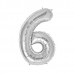 Rakam Folyo Balon 6 Rakamı Büyük Boy Balon Gümüş/Gri 100CM Rakam Folyo Balon 6 Rakamı Büyük Boy Balon Gümüş/Gri 100CM