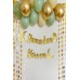 Ramadan Karem Gold Yazı Ledli Balon Zincir Seti Arapça Banner Ramazan Bayramı Oda Süsleme Dekor 2mt