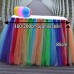 Rengarenk Tütü Eteği Masa Süsleme Örtüsü Gökkuşağı Renkli Tül - Parti Dolabı