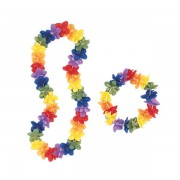 Renkli Gökkuşağı Parti Kolyesi + Rengarenk Taç Havai Kolyesi 